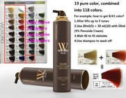 Crema libre del tinte de pelo del amoníaco duradero 19 colores basados 260ml para el salón